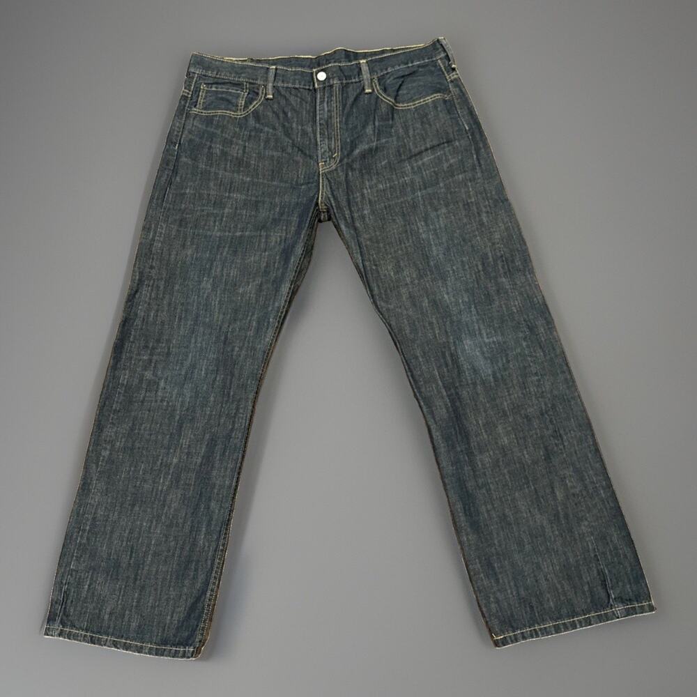 Levi's 569 Men's Jeans 38x32 Blue Denim Straight Leg Loose Fit Dark 100% Cotton